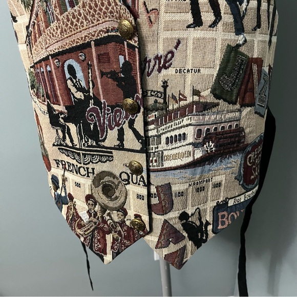 CHUGA CHUGA embroidered New Orleans jazz Vest  unisex size Large music - Picture 4 of 10